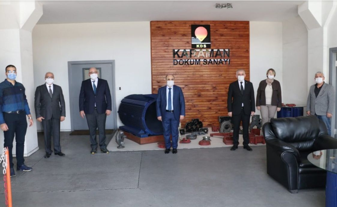 DURING THE STRUGGLE AGAINST COVID-19, KARAMAN DKM HOSTED GOVERNOR DR. ZLKF DALI AND TUNCAY AHN, THE PRESIDENT OF THE CHAMBER OF COMMERCE AND INDUSTRY